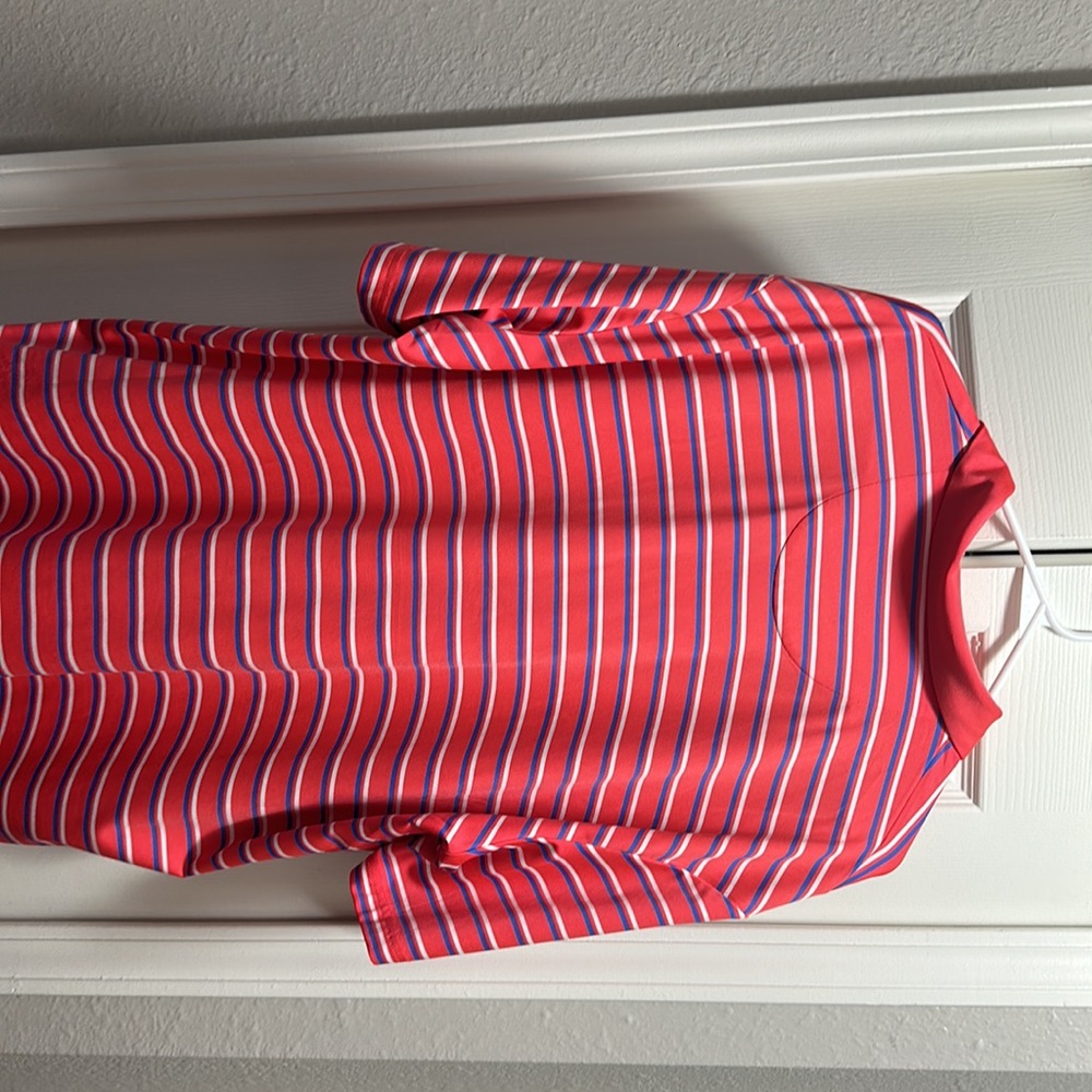 Callaway golf polo 👕 Pink with blue and white strips XL - Picture 6 of 6